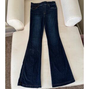 Spanx Womens M Flared Bootcut Denim Jeans Blue EUC